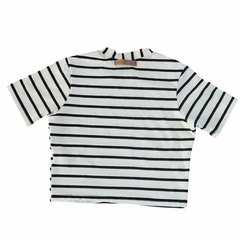 Babylook Cropped Listrada Off-white - comprar online