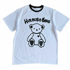 Camiseta Urso ou Gato Branca Malha Para Meninas - comprar online