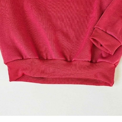 blusa moleton flanelado nyc vermelha - Menina&Moça