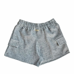 short cargo cinza moletom flanelado na internet