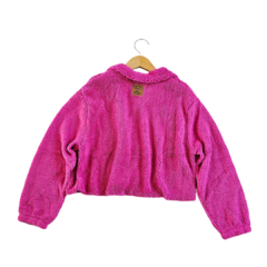 Casaco Teddy Curto Rosa - comprar online