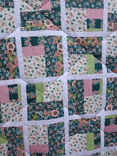 Colcha artesanal em patchwork - Primavera - loja online