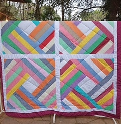 Colcha artesanal em patchwork - Quadros