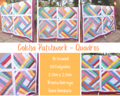 Imagem do Colcha artesanal em patchwork - Quadros