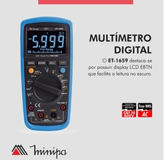 MULTIMETRO DIGITAL MINIPA ET1659 AZ - comprar online