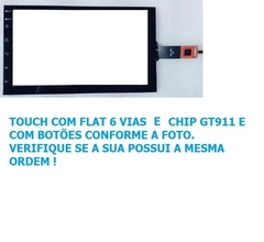 Touch Screen Capacitivo C/botões Chip Gt911 Multimídia 7