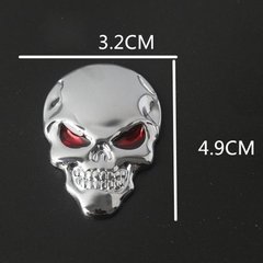 Kit 5 Adesivos Carro Moto Caveira Crânio Metal 3d Cromado - comprar online