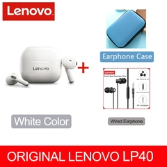 Novo original lenovo lp40 tws fone de ouvido sem fio bluetooth 5.0 dupla estéreo redução ruído baixo controle toque longa espera 230mah na internet