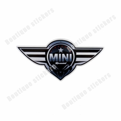 Imagem do Combinação criativa velha escola mini logotipo decalque mini crachá adesivo retro personalizado personalizado decalque à prova dwaterproof água
