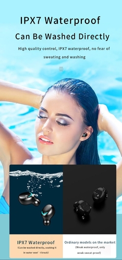 Tws bluetooth fones de ouvido 2200mah caixa carregamento fone fone 9d estéreo esportes à prova dwaterproof água com microfone - comprar online