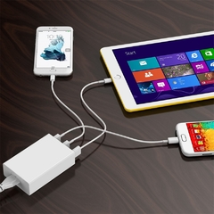10 portas usb para carregamento rápido, estação de carregamento com cabo 50w, plugue para iphone, ipad, pc, kindle multi, carregador usb