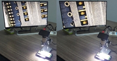 Câmera de microscópio digital adsm201, microscópio hdmi 3mp 1080 para reparo de pcb, us110v/eu220v, luzes duplas uv, filtro, suporte de metal - TUDO PRA MULTIMIDIA