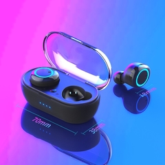 Y50 tws bluetooth fone de ouvido 5.0 sem fio ipx7 à prova dwaterproof água fones graves profundos verdadeiro sem fio estéreo esporte - comprar online