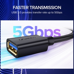 Ugreen usb cabo de extensão usb 3.0 cabo para smart computador portátil tv xbox um ssd usb 3.0 2.0 cabo extensor mini cabo de velocidade rápida