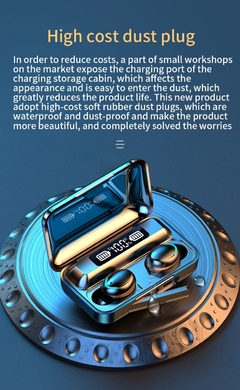 Tws bluetooth fones de ouvido 2200mah caixa carregamento fone fone 9d estéreo esportes à prova dwaterproof água com microfone - TUDO PRA MULTIMIDIA