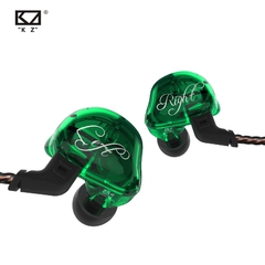 Kz zsr seis drivers em fone de ouvido, armação e dinâmicos, híbrido hifi baixo com cabo substituído, cancelamento de ruído