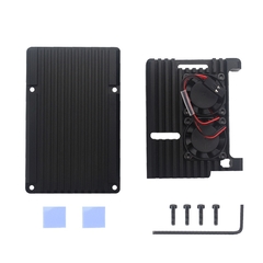 Imagem do Case de liga de alumínio para raspberry pi 4b/3b, revestimento armadura de 4 cores com dissipador de calor para raspberry pi 4b/3b