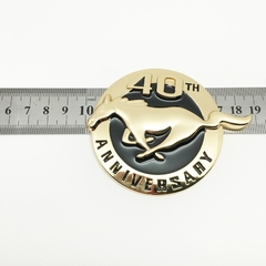 Imagem do Adesivo de metal para emblema de corrida, emblema adesivo em metal 3d de 40th ano, estilização de carro, para ford mustang shelby gt, traseira porta-malas