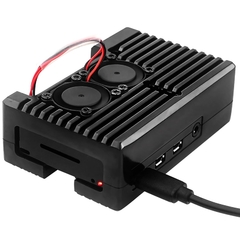 Imagem do Case de liga de alumínio para raspberry pi 4b/3b, revestimento armadura de 4 cores com dissipador de calor para raspberry pi 4b/3b