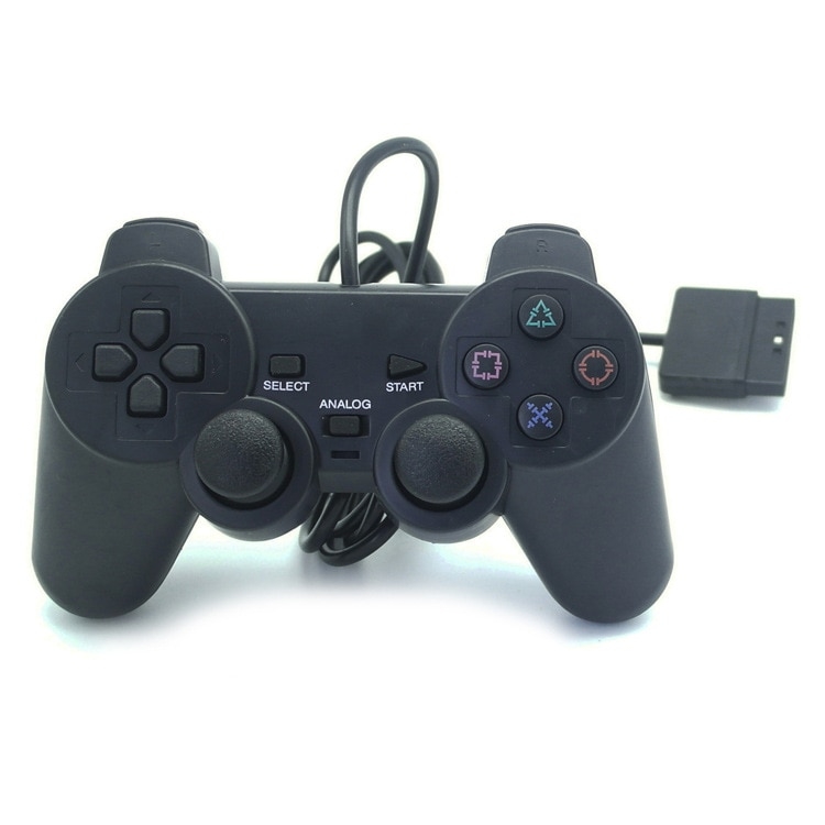 Gamepad sem fio para sony ps2 controlador para playstation 2 console  joystick dupla vibração choque joypad