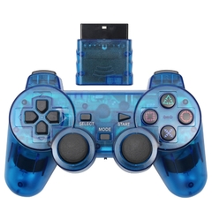 Controle sem fio para playstation 2, joystick dupla vibração, choque, usb, pc, controle de jogos - comprar online
