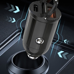 Carregador usb para celular, carregador rápido para carro, usb 4.0 qc4.0 qc3.0 qc scp 5a pd tipo c 30w carregador de celular iphone xiaomi - TUDO PRA MULTIMIDIA