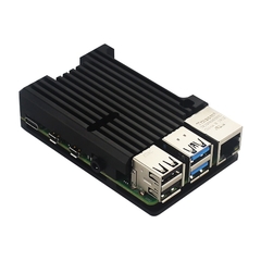 Case de liga de alumínio para raspberry pi 4b/3b, revestimento armadura de 4 cores com dissipador de calor para raspberry pi 4b/3b