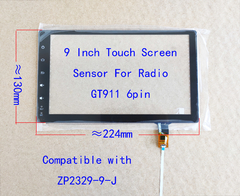 Sensor de toque de 9 polegadas, digitalizador para rádio, gravador de mão, painel de bmw e39 e53 x5 benz gt911 6pin 224*130mm na internet