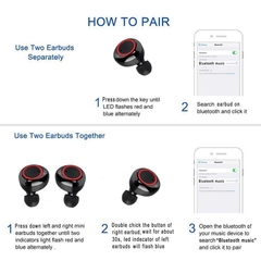 Y50 tws bluetooth fone de ouvido 5.0 sem fio ipx7 à prova dwaterproof água fones graves profundos verdadeiro sem fio estéreo esporte - loja online