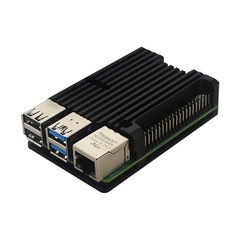 Imagem do Case de liga de alumínio para raspberry pi 4b/3b, revestimento armadura de 4 cores com dissipador de calor para raspberry pi 4b/3b