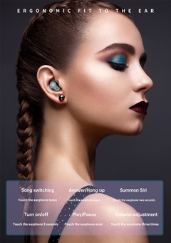 Novo modelo privado tws bluetooth fone de ouvido sem fio binaural esportes mini oem impermeável in-ear 5.1 - TUDO PRA MULTIMIDIA
