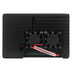 Case de liga de alumínio para raspberry pi 4b/3b, revestimento armadura de 4 cores com dissipador de calor para raspberry pi 4b/3b - loja online