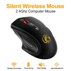 Rato sem fio do computador usb rato ergonômico silencioso 2000 dpi óptico mause gamer sem fio camundongos para computador portátil - comprar online
