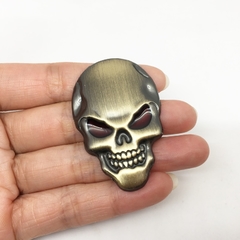 Imagem do Adesivo de carro com emblema 3d do caveira, adesivo de metal para audi chevrolet golf polo opel toyota mazda nissan hyundai