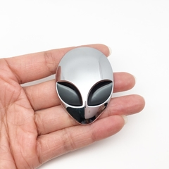 Adesivo de metal com emblema de alienígena para decoração de carro e motocicleta, 3d, adesivo de emblema para etiqueta de caminhão, acessórios de decoração com emblema de carro - loja online