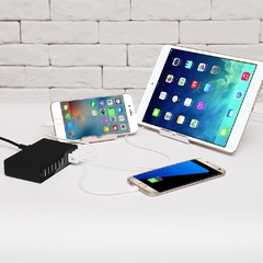 10 portas usb para carregamento rápido, estação de carregamento com cabo 50w, plugue para iphone, ipad, pc, kindle multi, carregador usb - TUDO PRA MULTIMIDIA