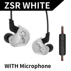 Kz zsr seis drivers em fone de ouvido, armação e dinâmicos, híbrido hifi baixo com cabo substituído, cancelamento de ruído