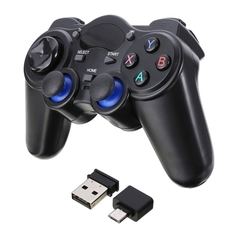 Hobbylane-joystick sem fio para jogos, 2.4g, micro usb, conversor otg, adaptador para tablets android, pc, tv box