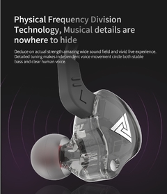 Qkz ak6 atr hd9 driver de cobre alta fidelidade esporte fones de ouvido para correr com microfone fone música - TUDO PRA MULTIMIDIA