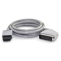 Cabo scart de vídeo hd hdtv com tomada eua/eu, para console w-ii - comprar online