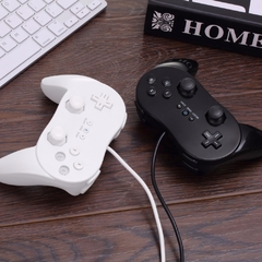 Controle classic pro para nintendo wii, joystick clássico com fio de segunda geração na internet