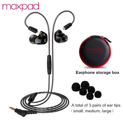 Moxpad-fone de ouvido intra-auricular profissional x9 pro, com microfone, driver dinâmico duplo, super grave, para celular, mp3 player, cabo de substituição - comprar online