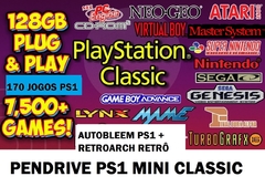 Pendrive 128 Gb 170 Jogos Ps1 Classic Mini +7000 Jogos Retro