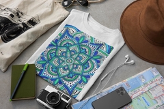 Camisa Branca BabyLook Mandala mod05 na internet