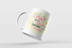 Caneca Dia das Mães Porcelana Branca mod5