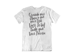 Camisa Mensagens Motivacionais Branca mod39