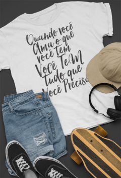 Camisa Mensagens Motivacionais Branca mod39 na internet