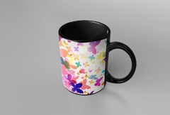 Caneca Borboletas Preta MOD2