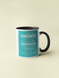 Caneca Mensagem Preta MOD022