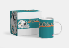 Caneca Miami Dolphins Mod3 - Presentes Personalizados I Canecas, Camisas, Perfumes, Quadros, Almofadas